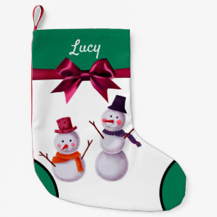 Niedlicher Schneemann kleine Weihnachtsfeiertage S Kleiner Weihnachtsstrumpf
