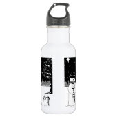 Niedlicher Schneemann lächelt die Schneeszene zu W Trinkflasche (Vorderseite)