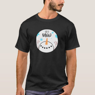 Niedlicher Schneemann lässt es grafisch schnee T-Shirt