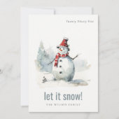 Niedlicher Schneemann Let It Schnee Weihnachten 1 (Vorderseite)