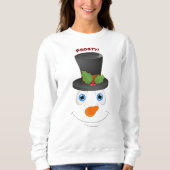 Niedlicher Schneemann mit einer benutzerdefinierte Sweatshirt (Vorderseite)