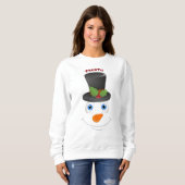 Niedlicher Schneemann mit einer benutzerdefinierte Sweatshirt (Vorne ganz)