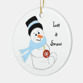 Niedlicher Schneemann mit Ornament (Links)
