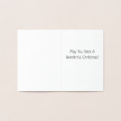 Niedlicher Schneemann mit Scarf Silver Foil Weihna Folienkarte (Innenseite)