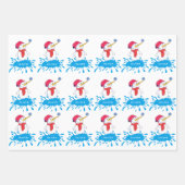 Niedlicher Schneemann mit Schneeflocken Kinder Fei Geschenkpapier Set (Vorderseite)
