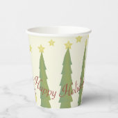 Niedlicher Schneemann mit Sternen Pappbecher (Links)