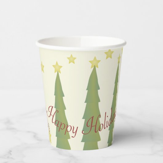 Niedlicher Schneemann mit Sternen Pappbecher (Links)