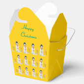 Niedlicher Schneemann mit Strumpf für Weihnachten Geschenkschachtel (Geöffnet)