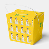 Niedlicher Schneemann mit Strumpf für Weihnachten Geschenkschachtel (Rückseite)