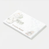 Niedlicher Schneemann mit Weihnachtsmannmütze - Pe Post-it Klebezettel (angewinkelt)