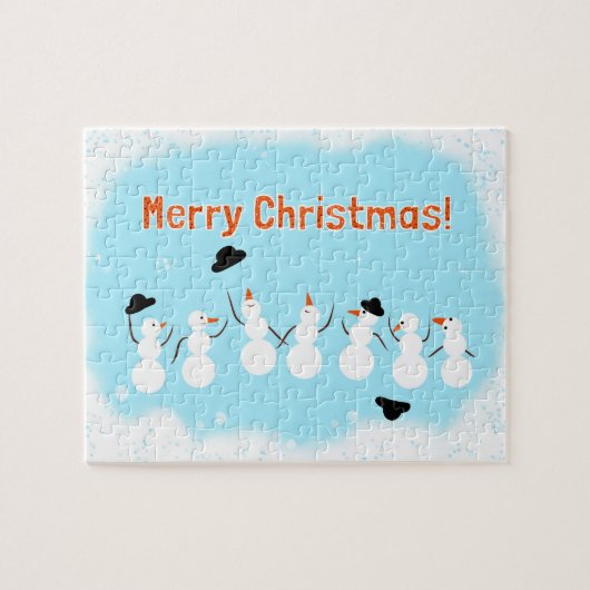 Niedlicher Schneemann Puzzle (Horizontal)