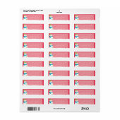 Niedlicher Schneemann-Rücksendeadressen-Aufkleber (Vorne)