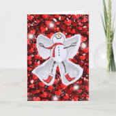 Niedlicher Schneemann Schneegel zum Geburtstag Karte (Vorderseite)