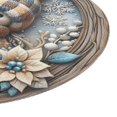 Niedlicher Schneemann Schneidebrett (Ecke)