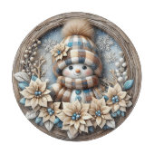 Niedlicher Schneemann Schneidebrett (Vorderseite)