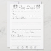 Niedlicher Schneemann Schwarz-Weiß Weihnachten Einladung (Rückseite)