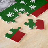 Niedlicher Schneemann und Baum Urlaub Ihr Foto Puzzle (Seite)