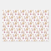 Niedlicher Schneemann und Cookies Geschenkpapier Set (Vorderseite)