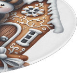 Niedlicher Schneemann und Lebkuchen Weihnachten Schneidebrett (Ecke)