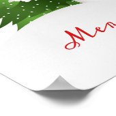 Niedlicher Schneemann und personalisierbarer Name Poster (Ecke)