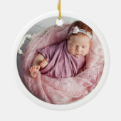 Niedlicher Schneemann und Rentier 1. Weihnachtsfei Keramik Ornament (Hinten)