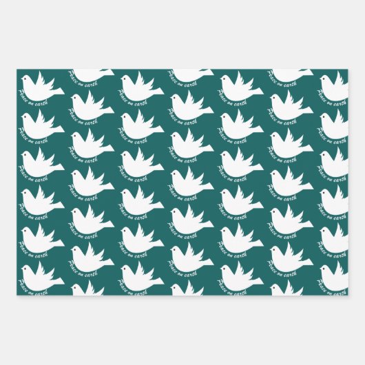 Niedlicher Schneemann und Schnee auf aquamarinem b Geschenkpapier Set (Vorderseite)