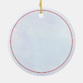 Niedlicher Schneemann und Schnee Weihnachtsfeierta Keramik Ornament (Hinten)