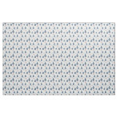 Niedlicher Schneemann und schneebedeckte Bäume Stoff (Yard (91,4 cm))