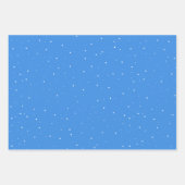 Niedlicher Schneemann und Schneeflockenmuster Kind Geschenkpapier Set (Vorderseite 3)