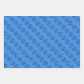 Niedlicher Schneemann und Schneeflockenmuster Kind Geschenkpapier Set (Vorderseite 3)