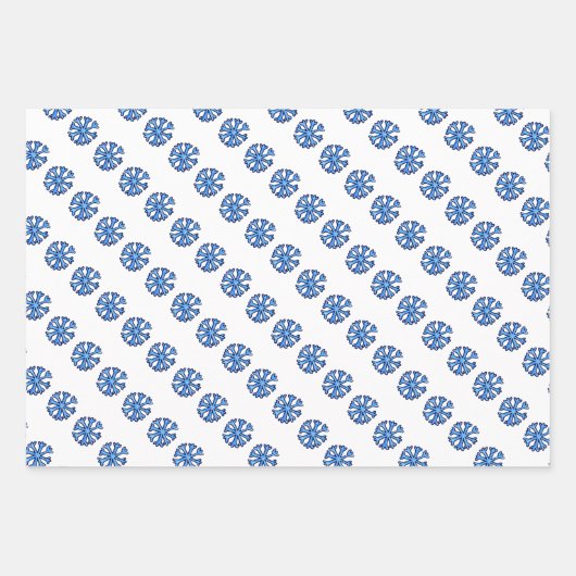 Niedlicher Schneemann und Schneeflockenmuster Kind Geschenkpapier Set (Vorderseite 2)