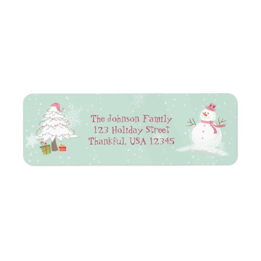 Niedlicher Schneemann und Weihnachtsbaum (Vorne)