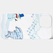 Niedlicher Schneemann und Wind Case-Mate iPhone Hülle (Rückseite (Horizontal))