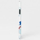 Niedlicher Schneemann und Wind iPhone Hülle (Rechte Seite)