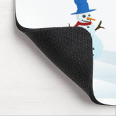 Niedlicher Schneemann und Wind Mousepad (Ecke)