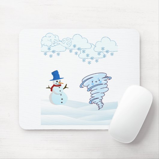 Niedlicher Schneemann und Wind Mousepad (Mit Mouse)
