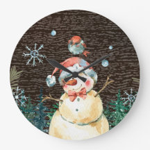 Niedlicher Schneemann & Waldtiere Weihnachten Nied