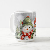 Niedlicher Schneemann Weihnachten Winterurlaub Kaffeetasse (Vorderseite Links)