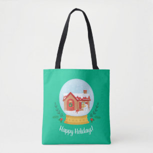 Niedlicher Schneemann-Weihnachts-Schneekugel-Toten Tasche