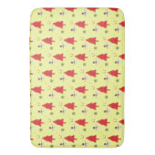 Niedlicher Schneemann Weihnachtsbaum Nahtloses Mus Badematte (Vorderseite Vertikal)