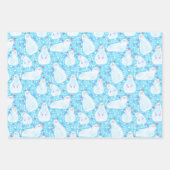 Niedlicher Schneemann Weihnachtsfeiertage Packpapi Geschenkpapier Set (Vorderseite 3)