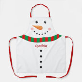 Niedlicher Schneemann Weihnachtsmärchen-Überdrucke Schürze (Vorderseite)