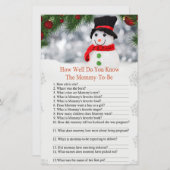 Niedlicher Schneemann, wie gut du Babydusche kenns (Vorne/Hinten)