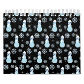 Niedlicher Schneemann Winterschneeflocken Glitzern Kalender (Titelbild)