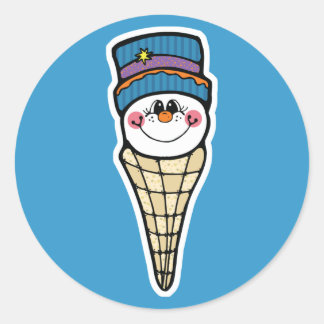 niedlicher Schneeschuh Runder Aufkleber