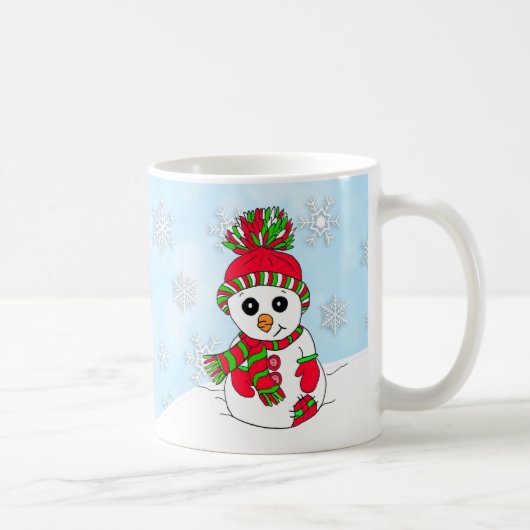 Niedlicher Schneeschuh Weihnachtsfeiertage Kaffeetasse (Rechts)