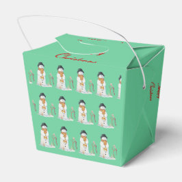 niedlicher Schneeszene zum Weihnachtsfest Geschenkschachtel