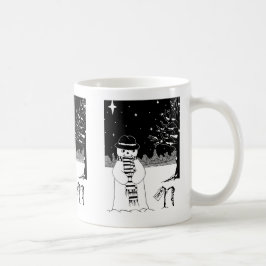 niedlicher Schneeszene zum Weihnachtsfest Kaffeetasse