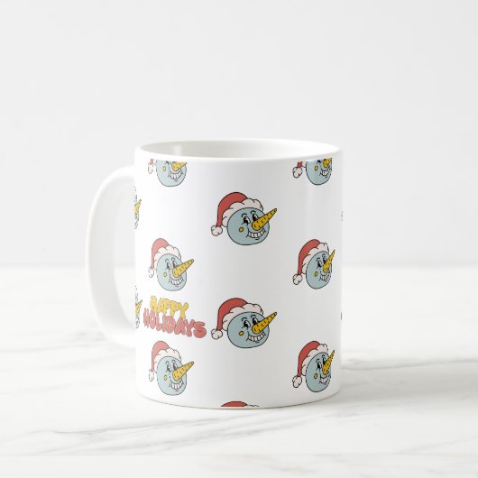 Niedlicher Schneeurlaub Weihnachten Kaffeetasse (Vorderseite Links)