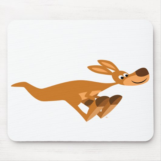 Niedlicher schneller Cartoon Kangaroo Mousepad (Vorne)